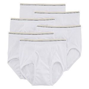 Stafford 6 Pk Full Cut Briefs White Sz 44 Mens Brand New in Package 100% Cotton